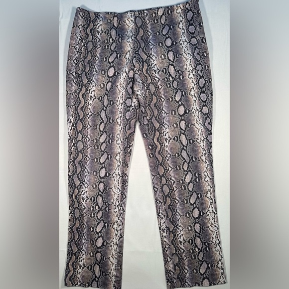 Michael Kors Pants - Michael by Michael Kors Black, purple and Gray Snake crop Print Pants